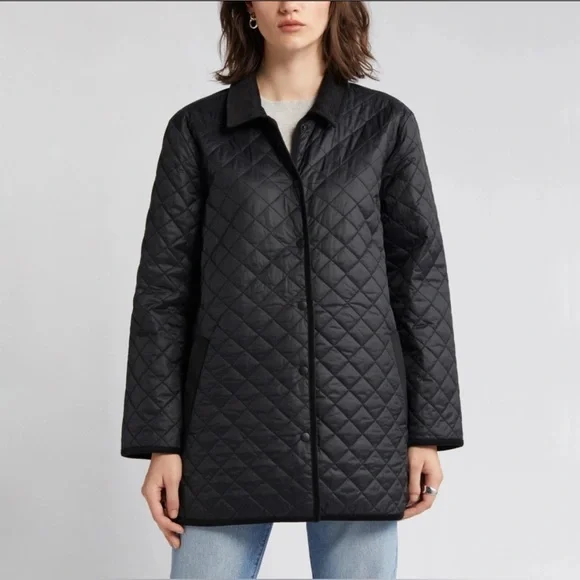 EILEEN FISHER Eggshell Recycled Nylon Coat XXL - Picture 2 of 15